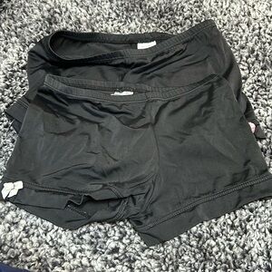 Two pairs of black shorts